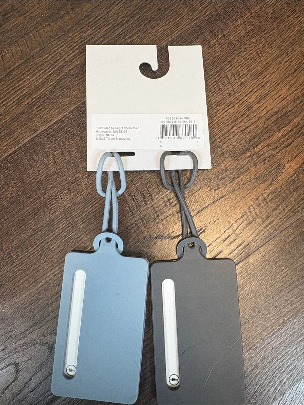 Target Silicone Luggage Tag Duo - Light Blue & Gray